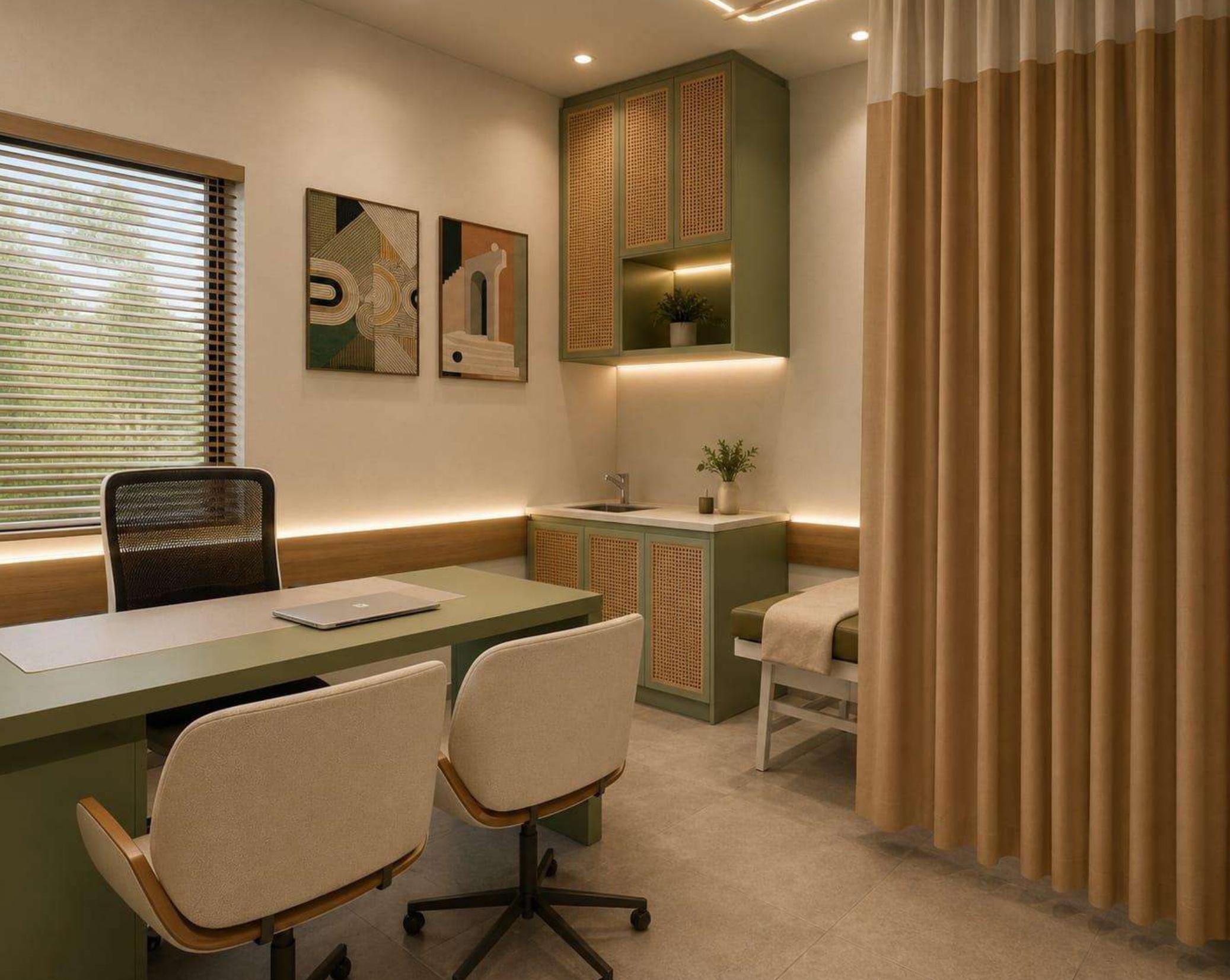 Consultation room for psychology and mental wellness
